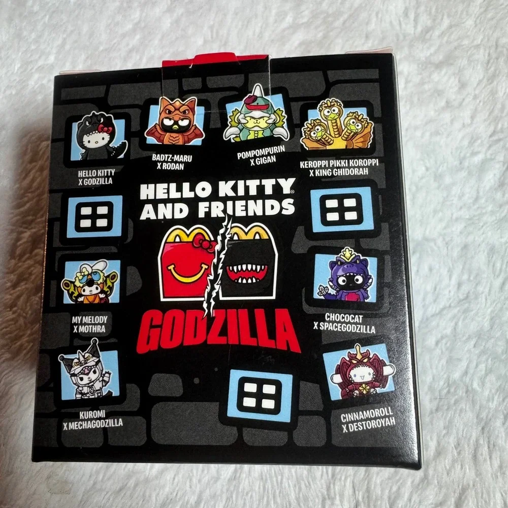 2026 McDonalds Hello Kitty x My Melody Mothra Godzilla Toy #3 Sanrio w/ Box